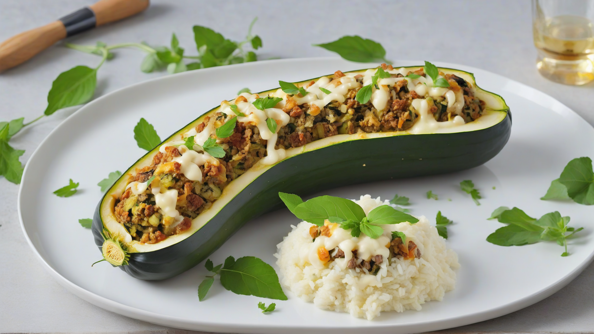 zucchine ripiene al forno